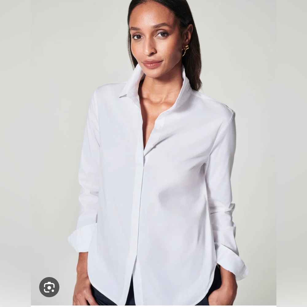 SPANX White Button Down Shirt for Women